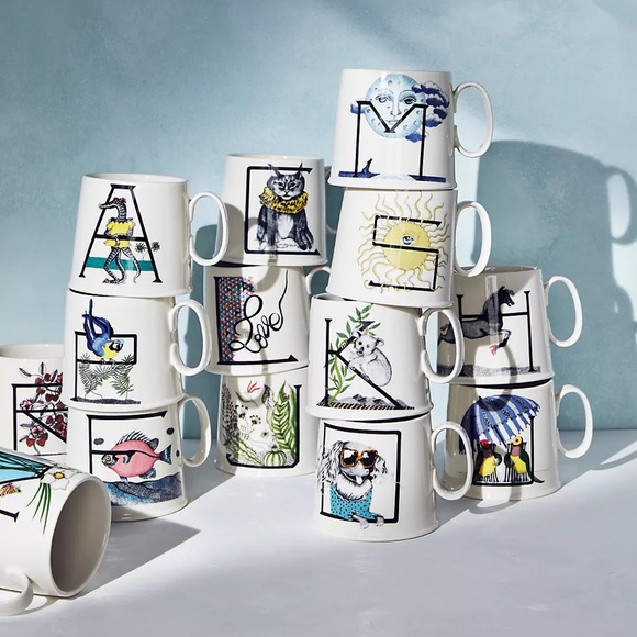 Florence Balducci “B” Animal Alphabet Monogram Mug Bicycle Girl - Picture 8 of 9